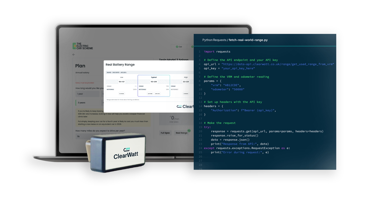 Illustration of an electric car and a smartphone